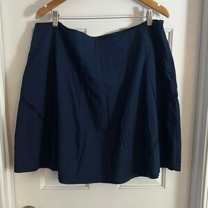 Lane Bryant navy a line skirt fully lined lattice detail size 22